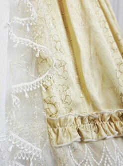 Moon Cage Yarn Series JSK Chest Pearl Pendant Layered Lace Big Hem Matching Hair Crown Necklace Gorgeous Court Classic Lolita Sling Dress -NAUS Lolita Shop 8 500x672 190