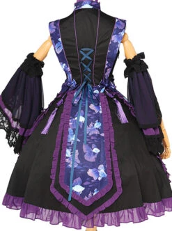 Magic Tea Party Swimming Fish Play Dream Series OP Chinese Style Classic Lolita Stand Collar Dress -NAUS Lolita Shop 8 500x672 199