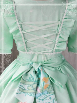 Magic Tea Party Wind's Child Series Bowknot Lolita Short Sleeve Dress -NAUS Lolita Shop 8 500x672 230