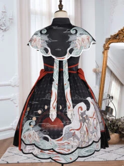 Mythical Animals Fight Series OP Chinese Style Retro Classic Lolita Dress Set -NAUS Lolita Shop 8 500x672 236