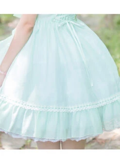 Mint Green Short Sleeve Bowknot Classic Lolita Dress -NAUS Lolita Shop 8 500x672 262