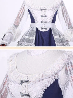 Classical Puppets Bear Series Embroidery OP Classic Lolita Long Sleeve Dress -NAUS Lolita Shop 8 500x672 268