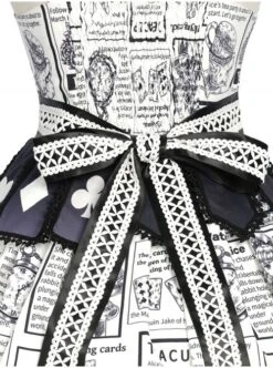 Black White Alice Series JSK Retro Splicing Punk Lolita Sling Dress -NAUS Lolita Shop 8 500x672 549