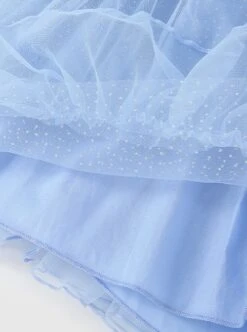 Round Neck Small Flower Fairy Embroidery Polka Dot Lace Ruffles Yarn Mesh Puff Sleeves Classic Lolita Kids Long Sleeve Dress -NAUS Lolita Shop 8 500x672 591