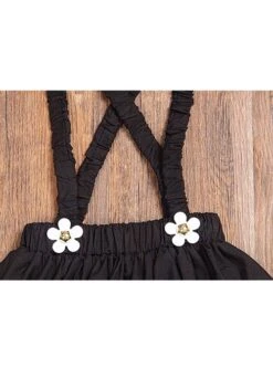 Campus Style Cotton Pleated Ruffled Doll Neckline Black Strap Pearl Decoration Children Lolita Kids Cute Dress Set -NAUS Lolita Shop 8 500x672 609