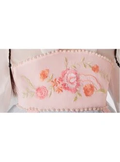 Chinese Style Cute Flower Embroidery Super Fairy Pearl Decoration Breathable Kids Hanfu Dress -NAUS Lolita Shop 8 500x672 613