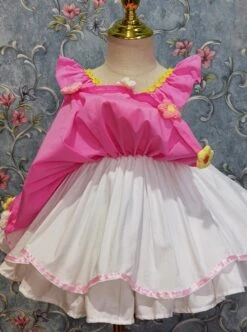 Spring Summer Variety Sakura Cute Three Dimensional Doll Flower Decoration Cosplay Princess Sweet Lolita Kids Sleeveless Dress -NAUS Lolita Shop 8 500x672 616
