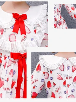 Strawberry Blueberry Printing Children Sweet Lolita Long Sleeve Dress -NAUS Lolita Shop 8 500x672 635