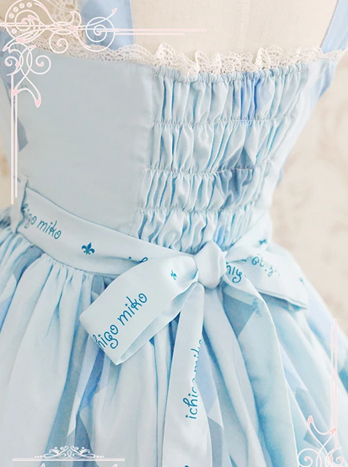 Blue Light Sweet Series Lovely Print Dress 1 Blue Light Sweet Series Lovely Print Dress