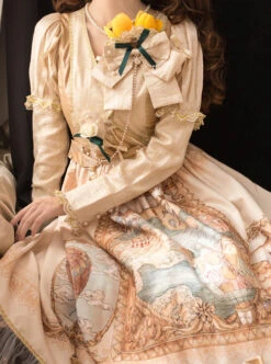 Flee Tulips Series OP Elegant Classic Lolita Long Sleeve Dress -NAUS Lolita Shop 9 500x672 100