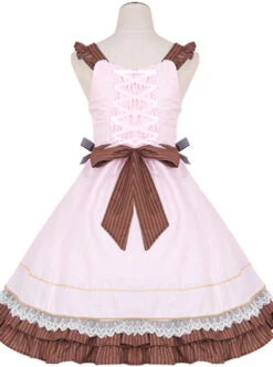 Lace Bowknot Ruffles Sling Dress Classic Lolita JSK -NAUS Lolita Shop 9 500x672 102