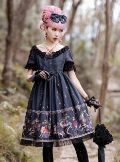 The Fairytale World Amusement Park Series OP Classic Lolita Short Sleeve Dress -NAUS Lolita Shop 9 500x672 11