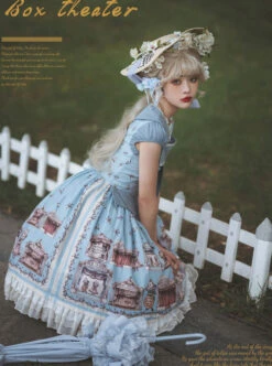 Box Theater Series OP Printing Embroidery Normal Waist Doll Collar Classic Lolita Dress -NAUS Lolita Shop 9 500x672 111