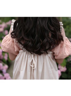Cute Ruffle Collar Classic Lolita Lantern Short Sleeve Dress And Lolita Apron -NAUS Lolita Shop 9 500x672 118