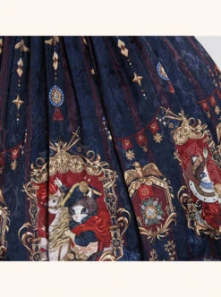 Fog-moon And Crown Series Court Style Elegance Classic Lolita JSK Bowknot Sling Dress -NAUS Lolita Shop 9 500x672 123