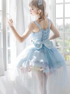 Solid Color Lace Bowknot Decorate Classic Lolita Summer Sleeveless Dress -NAUS Lolita Shop 9 500x672 127