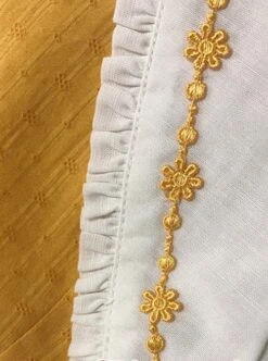 Sunflower Lapel Youthful Sunny Pastoral Style Fresh Cute Bowknot Lace Ruffles Classic Lolita Short Sleeves Dress -NAUS Lolita Shop 9 500x672 132