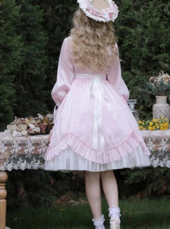 Elegant Pure Color Princess Streamer Yarn Simple Fairy Classic Lolita Long Sleeve Dress -NAUS Lolita Shop 9 500x672 140