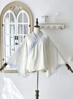 Laurel Prayer Series Chinese Style Cute Rabbit Print Lace Ruffle Skirt Bowknot Decoration Ribbon Sweet Lolita Sleeveless Dress Set -NAUS Lolita Shop 9 500x672 150