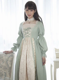 Lucrezia Series Retro Classic Lolita Long Sleeve Long Dress -NAUS Lolita Shop 9 500x672 176