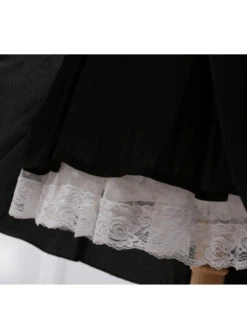 Black Short Sleeves Crucifix Gothic Lolita Dress