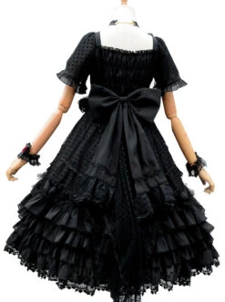 Swan Lake Series Lace Gothic Lolita Short Sleeve Dress -NAUS Lolita Shop 9 500x672 247