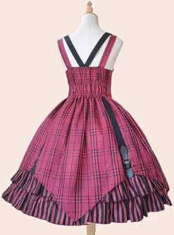 Slaughter Series JSK Stripe Printing Punk Lolita Sling Dress -NAUS Lolita Shop 9 500x672 371