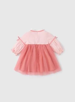 Chinese Hanfu Style Delicate Floral Embroidery Irregular Pleated Button Neckline Pink Long Sleeve Kid Dress -NAUS Lolita Shop 9 500x672 404