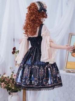 Astrology College Series PrintingJSK Classic Lolita Sling Dress -NAUS Lolita Shop 9 500x672 96